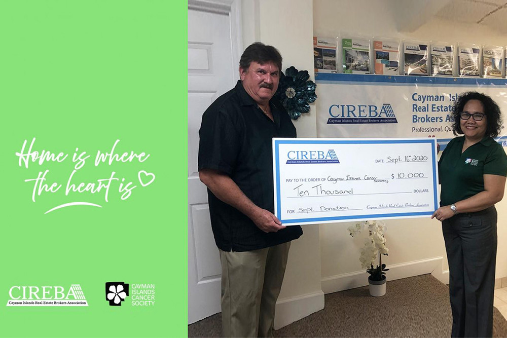 "Home is Where the Heart is" donates CI$10,000 to the Cayman Islands Cancer Society  SEPTEMBER DONATION