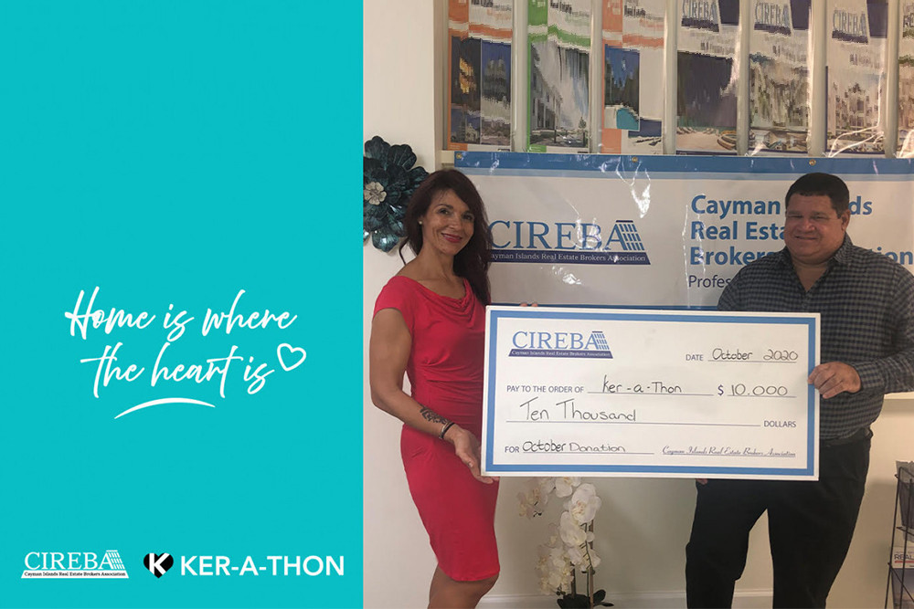 "Home is Where the Heart is" donates CI$10,000 to KER-A-THON  OCTOBER DONATION