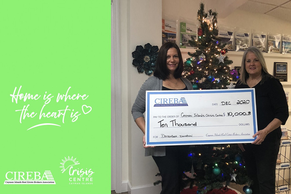 "Home is Where the Heart is" donates CI$10,000 to the Cayman Islands Crisis Centre (CICC)